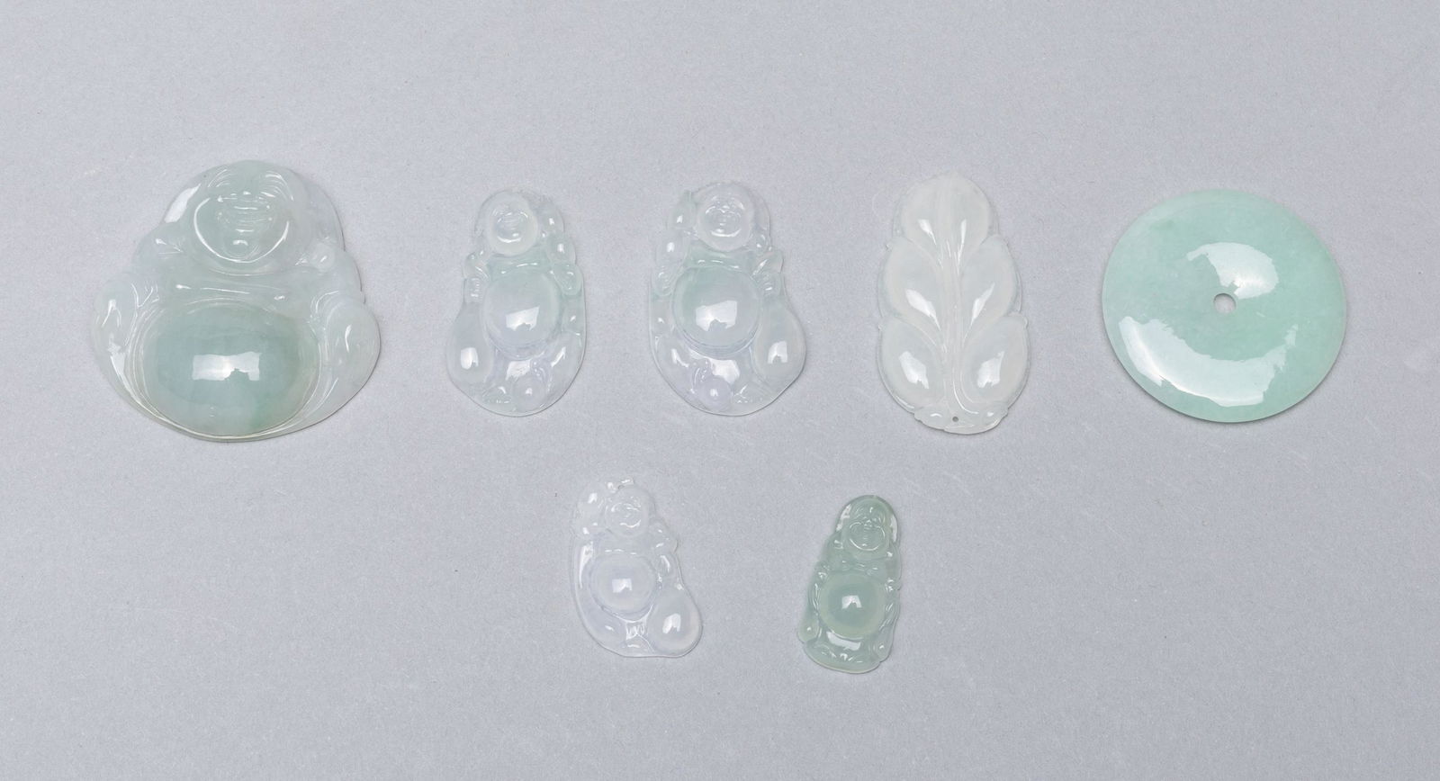 Set Chinese Jade Jadeite Stone Carvings (1 of 14)