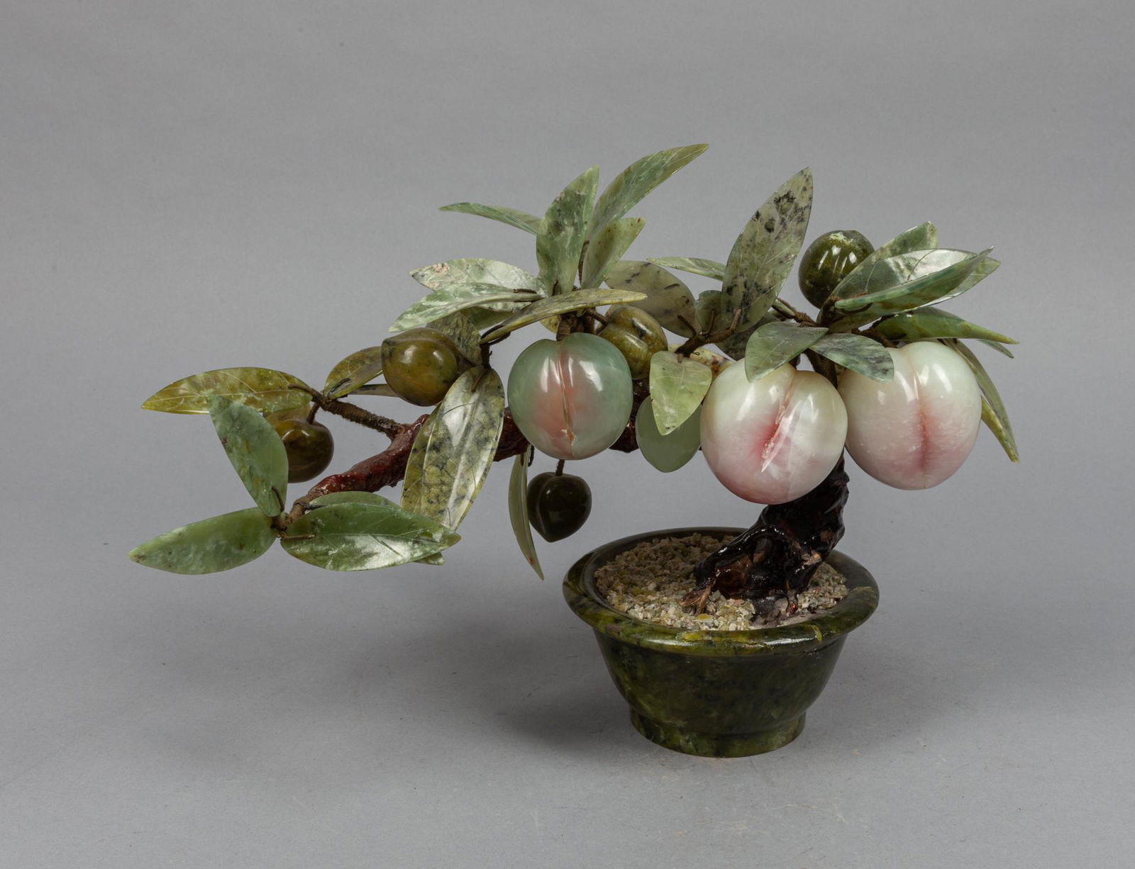 Chinese Export Spinach Jade Stone Bonsai (1 of 11)