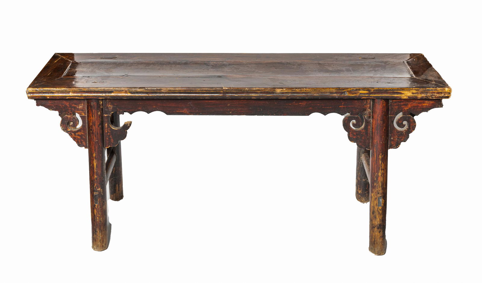 Chinese Antique Wood Long Garden Bench (1 of 8)