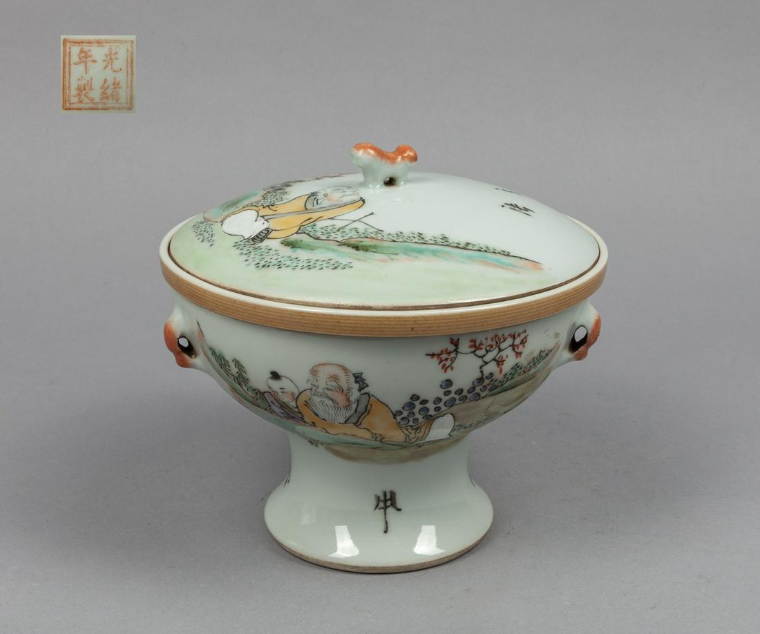 Chinese Famille Rose Porcelain Covered Warmer Bowl (1 of 13)
