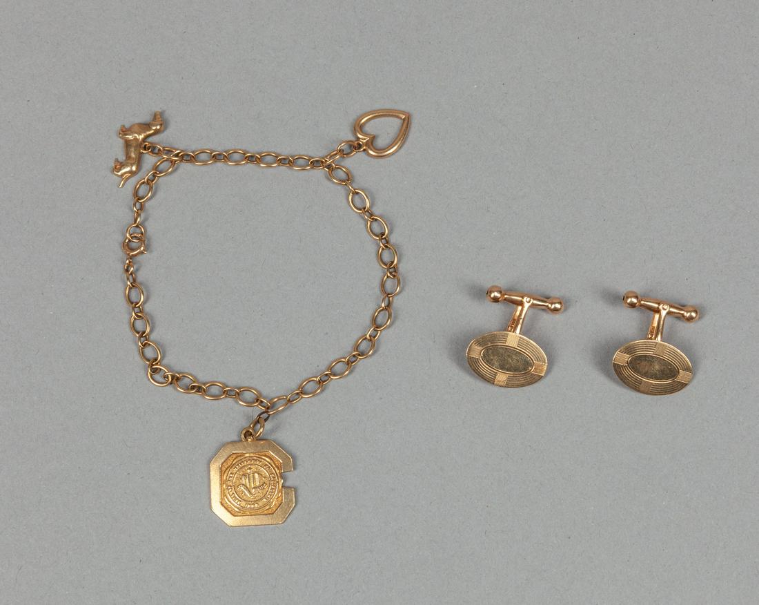 Marked 10K&14K Gold Pendant & Cufflinks (1 of 9)
