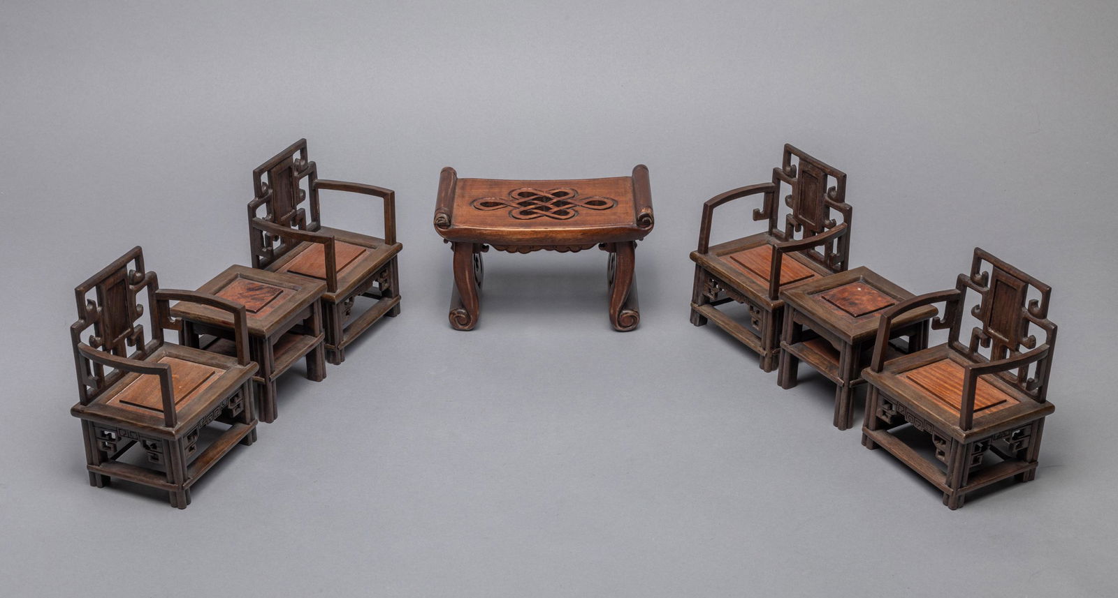 Collectible Chinese Miniature Wood Furniture Sets (1 of 19)