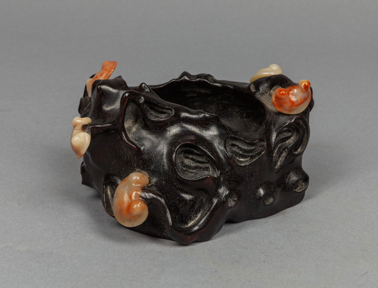 Chinese Gem Stone & Zitan Like Brush Washer (1 of 11)