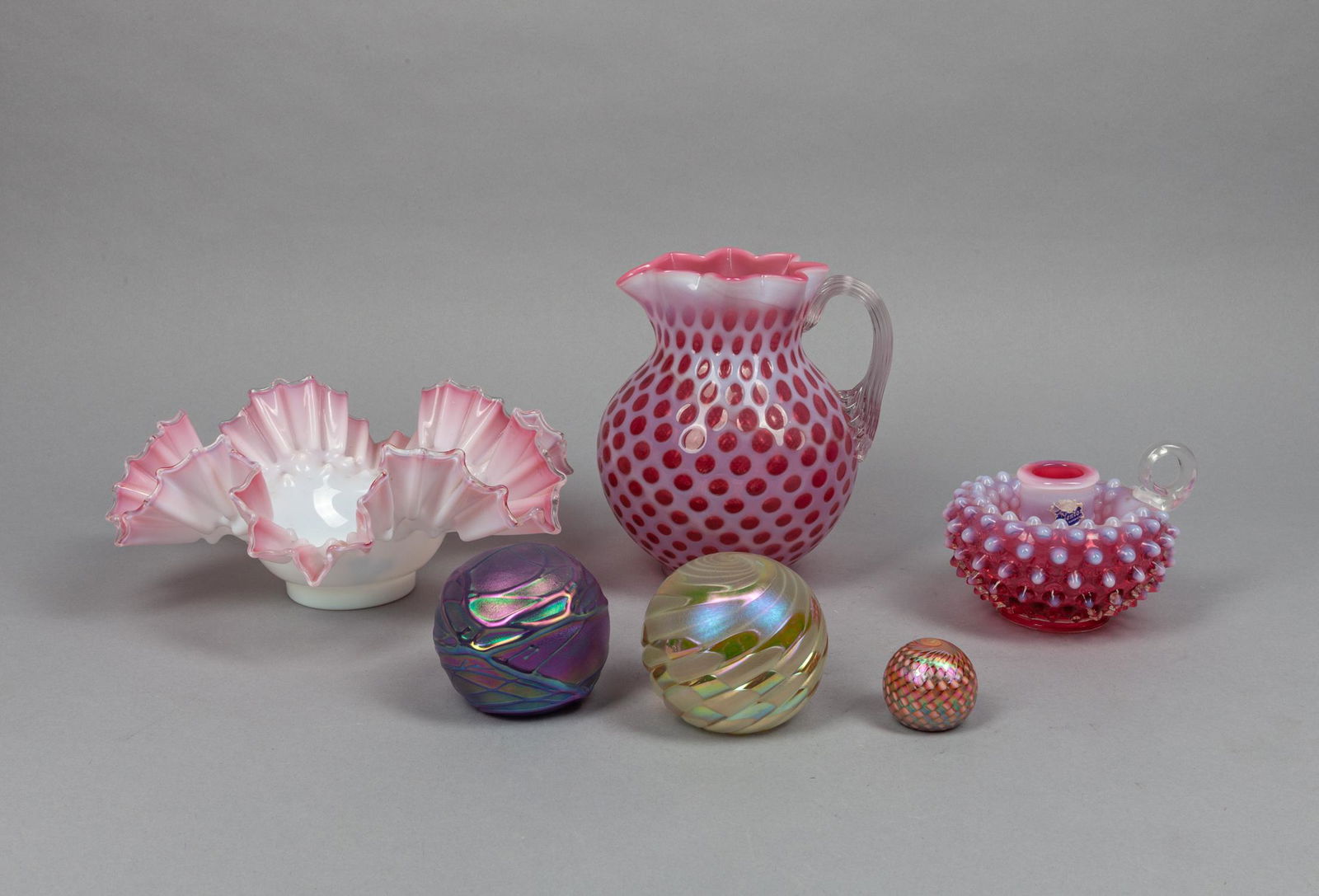Set Designed Art Glass Vase & Paper Weights (1 of 12)