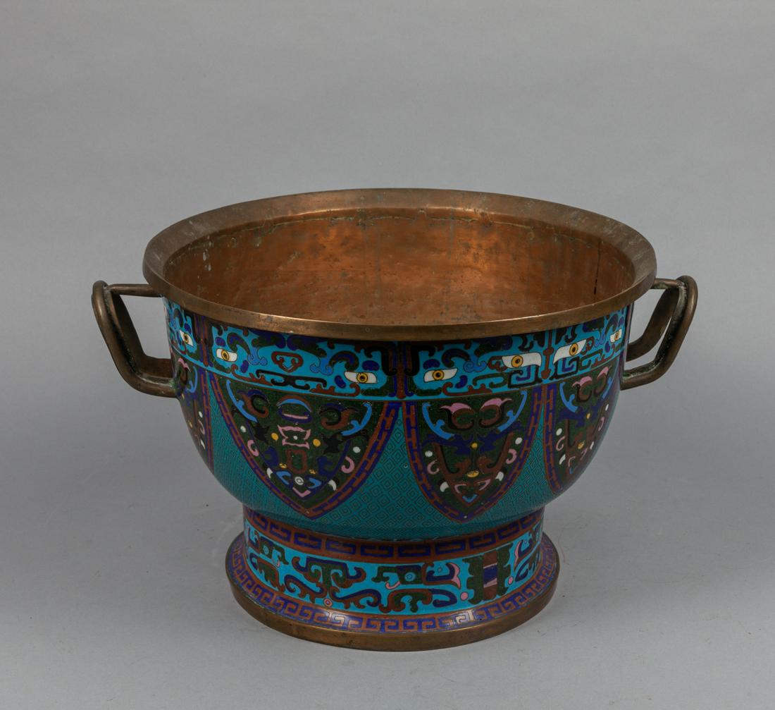 Large Collectible Chinese Cloisonne Pot (1 of 11)