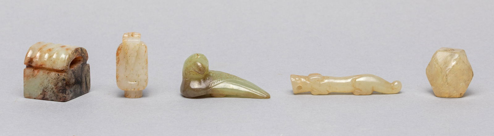 Group of Chinese Jade & Agate Toggles (1 of 16)