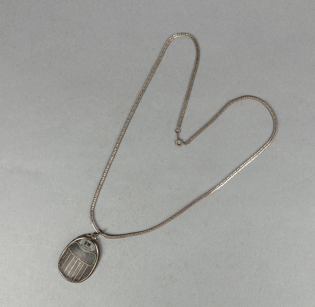 Designed Egypt Old Stone Beetle Necklace (1 of 11)