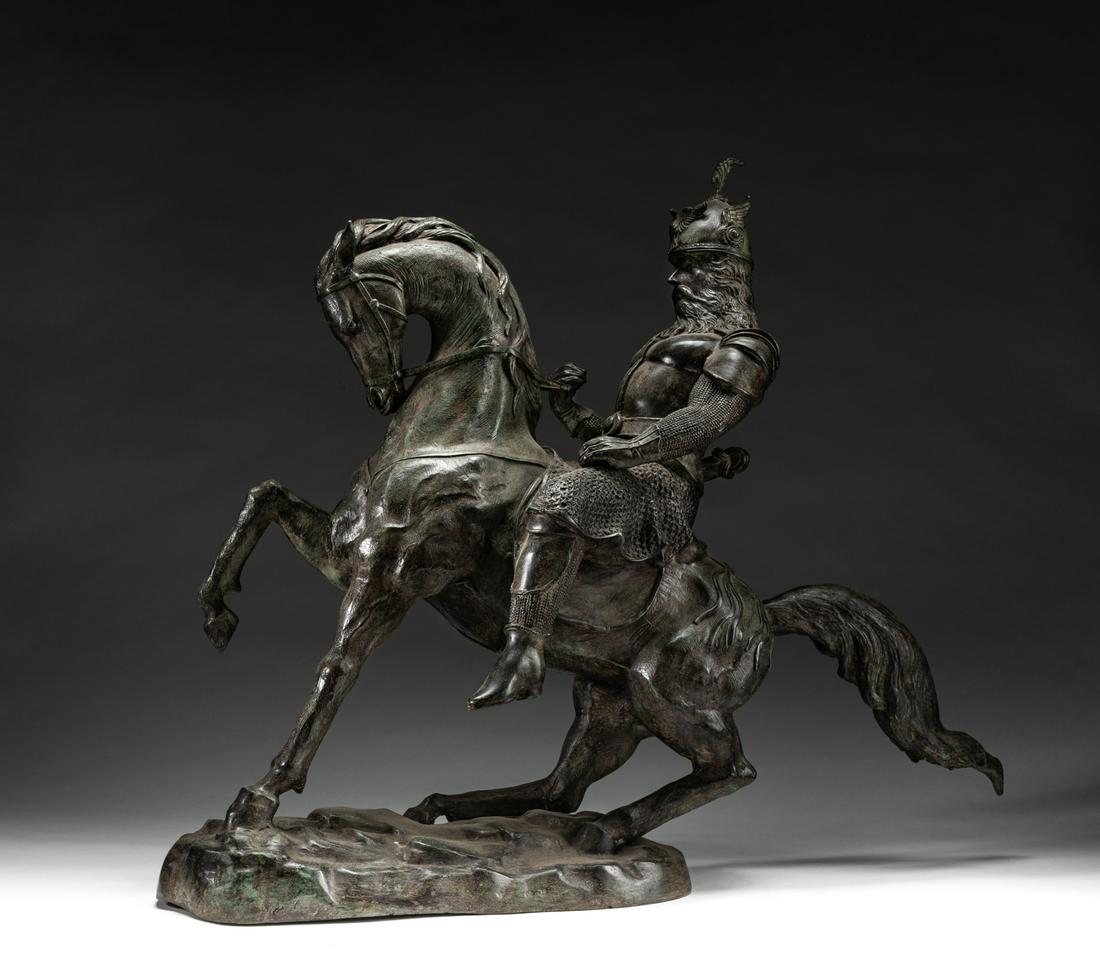 Large Collectible Bronze Sculpture of Warrior (1 of 14)