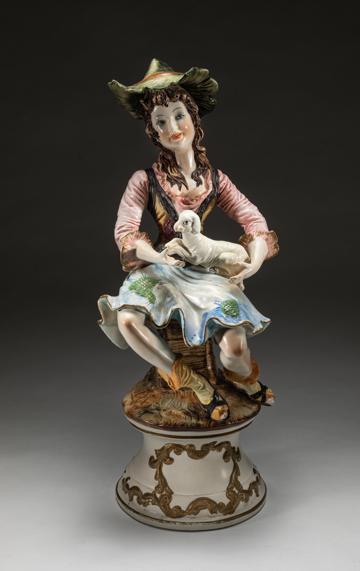 Large Italy Capodimonte Type Porcelain Figure (1 of 14)