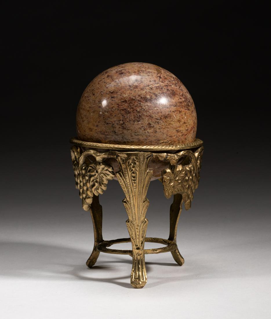 Collectible Gem Stone Table Sculpture of Ball (1 of 9)