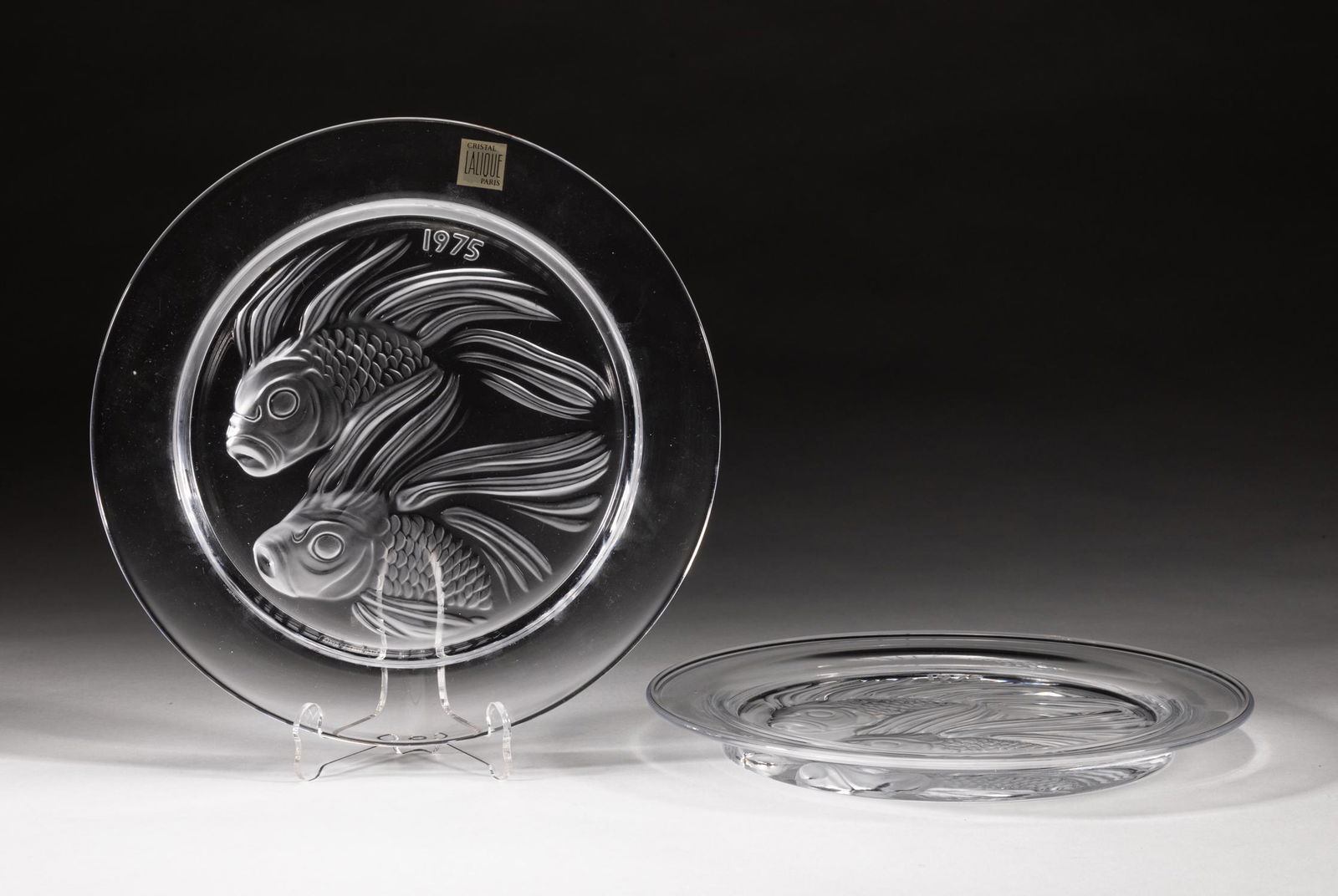 Set France Lalique Crystal Annual Plate 1975 (1 of 10)