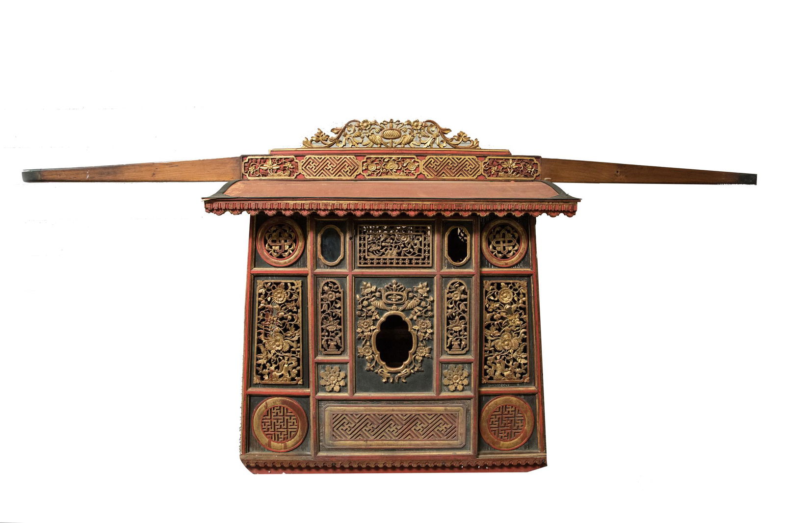 18th Antique Wood Sedan Chair (1 of 10)