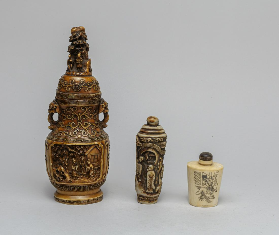 Set Chinese Snuff Bottle & Table Sculptures (1 of 14)