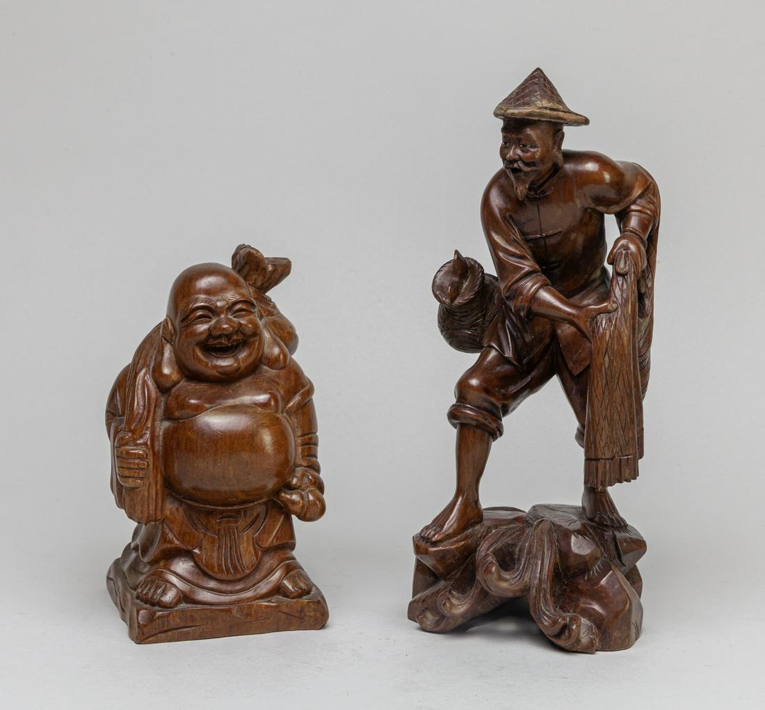 Set Chinese Wood Carving of Table Sculptures (1 of 11)