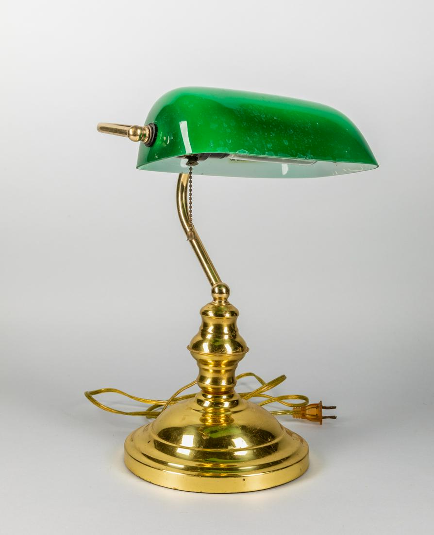 Chinese Old Jadeite Like Glass Lamp: Chinese old jadeite like glass cover lamp. 15 inch H.