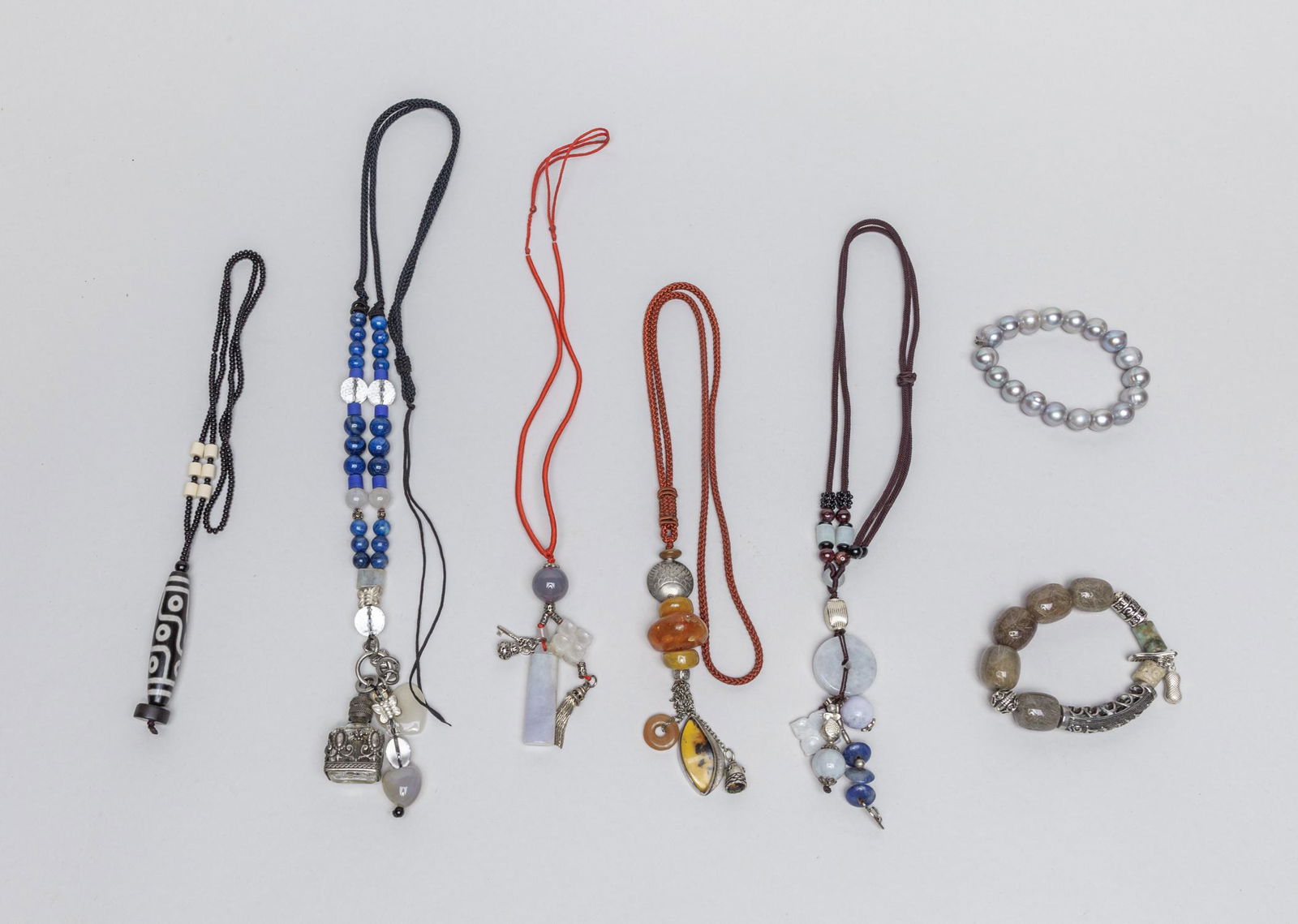 Group Chinese Jade Gem Stone Jewelries (1 of 10)