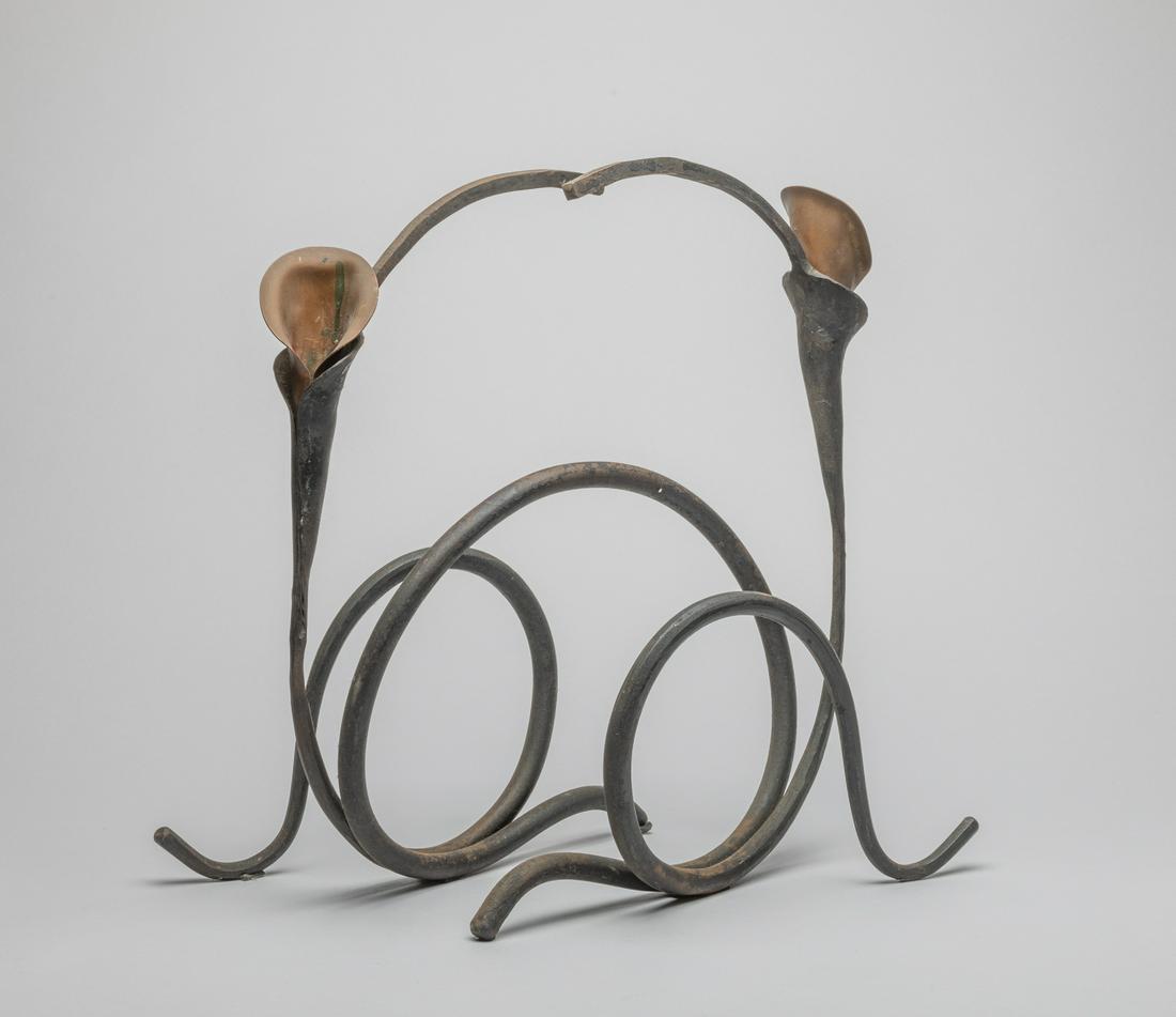 Art Bronze Flowers Type Candlesticks (1 of 10)