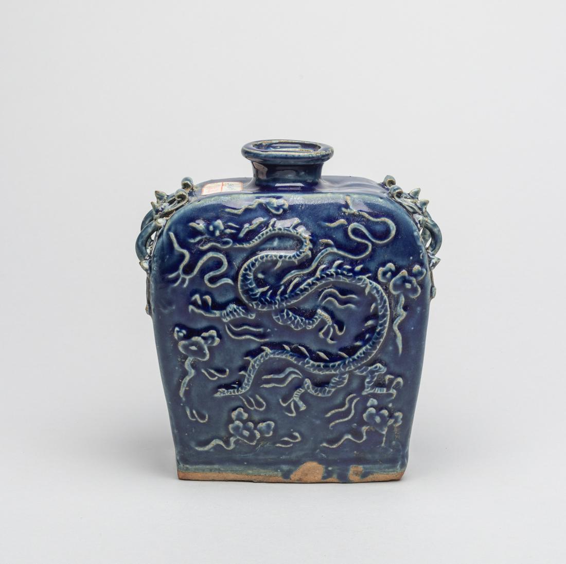 Chinese Export Blue Glazed Porcelain Dragon Pot (1 of 13)