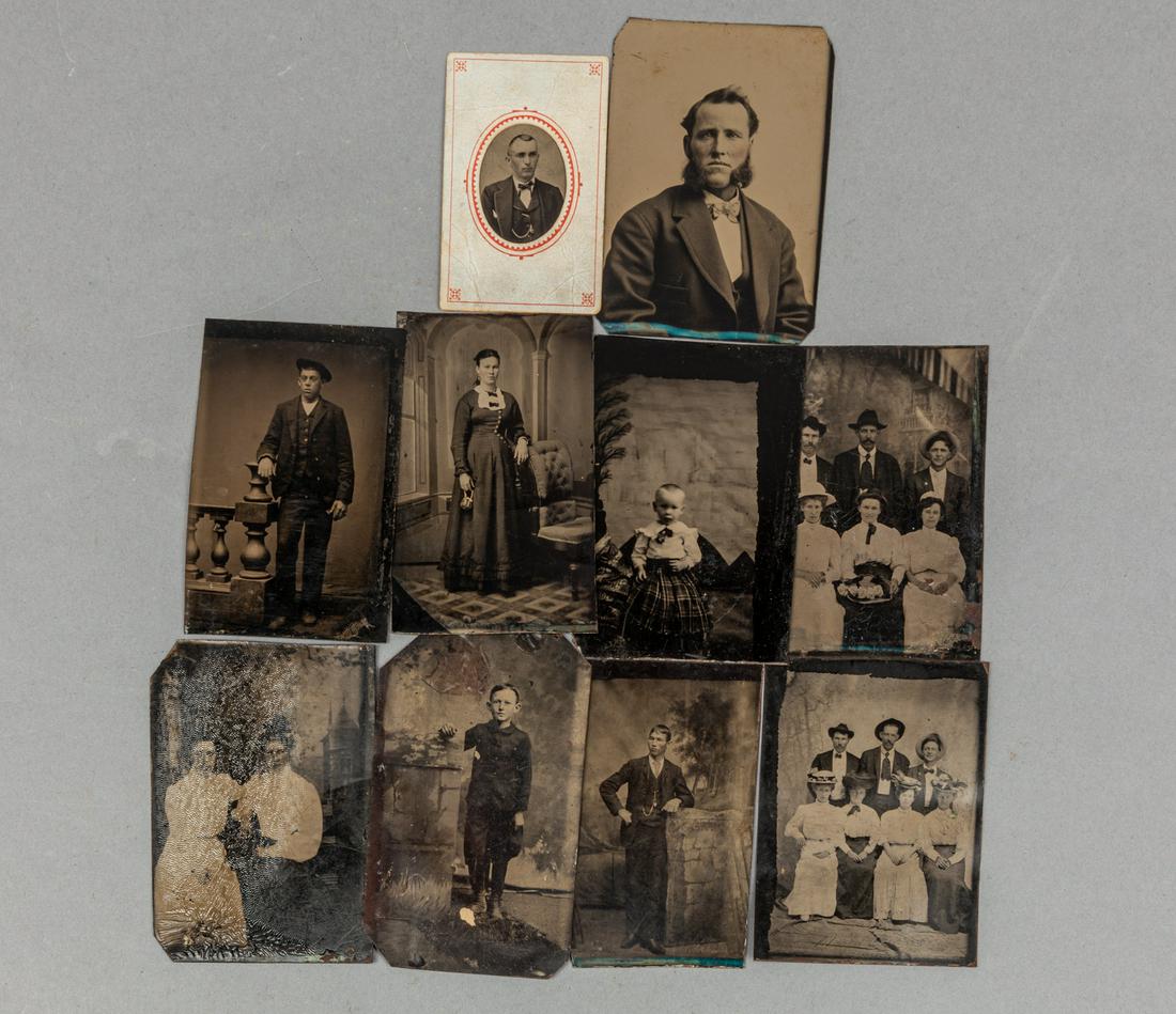Group Antique Tin Type Photos (1 of 10)