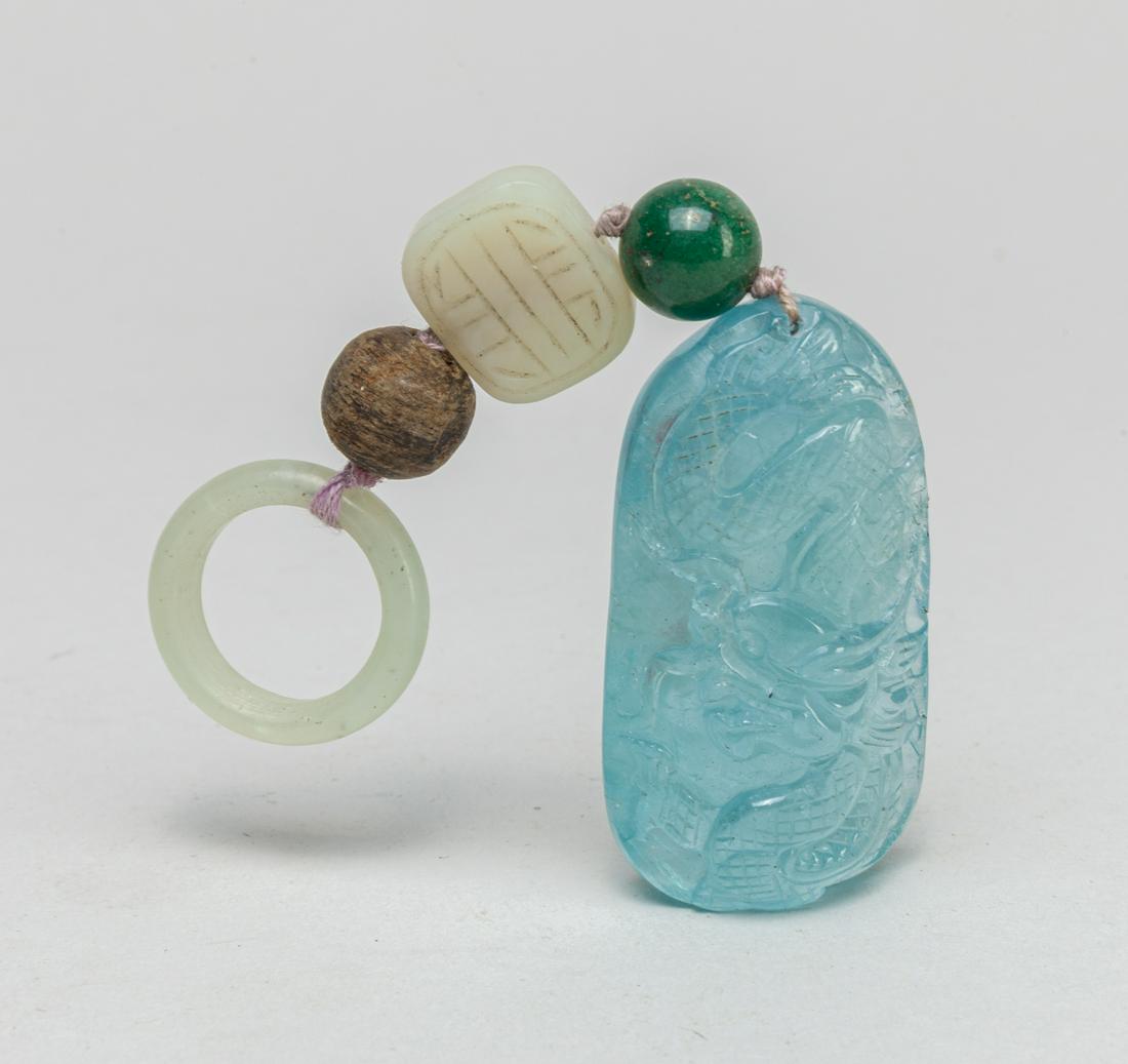 Chinese Aquamarine/Jade Carvings (1 of 10)