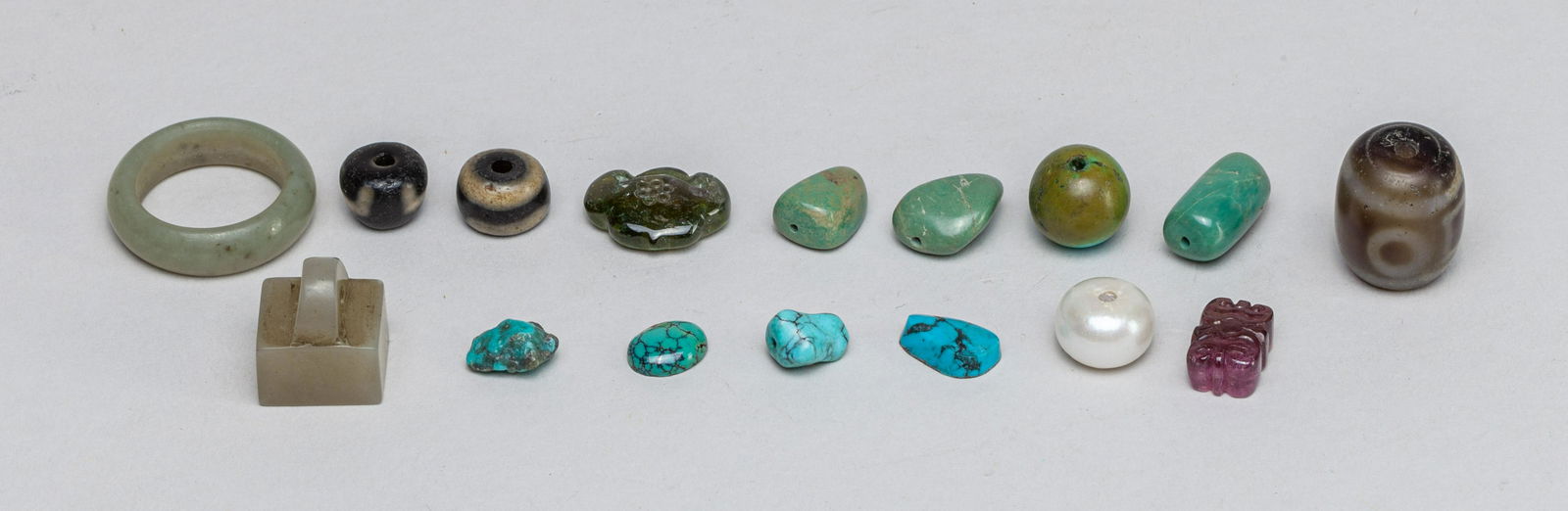 Sets Estate Chinese Tourmaline/Jade/Stone Beads (1 of 11)