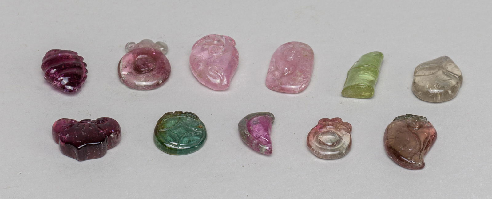 Set Chinese Tourmaline Carvings (1 of 11)
