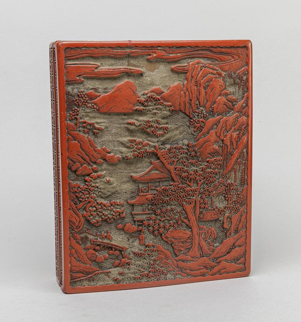 Beautiful Large Chinese Cinnabar Box (1 of 12)