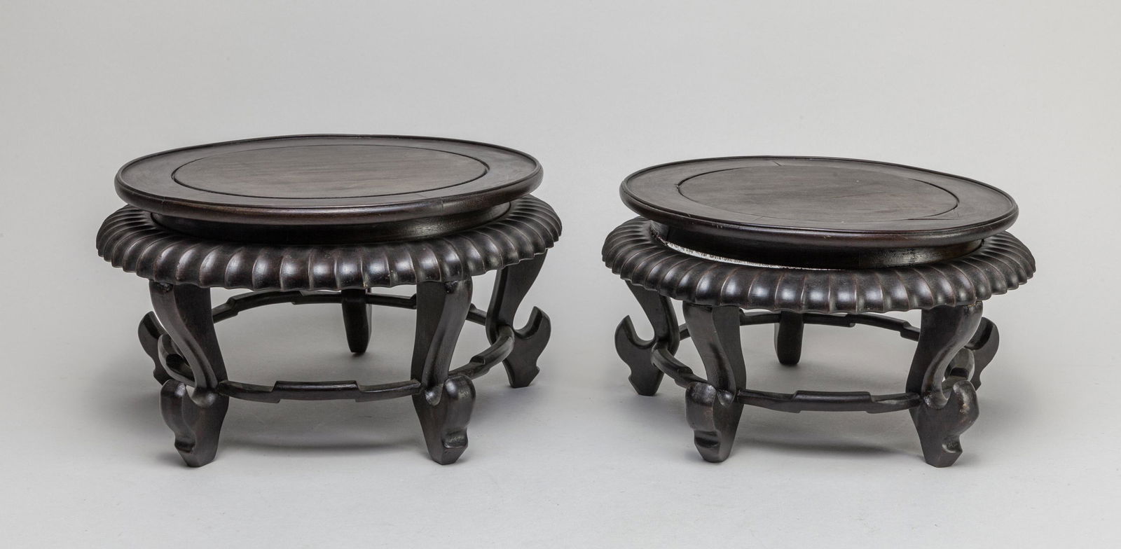 Pair Repaired Chinese Wood Stands (1 of 11)