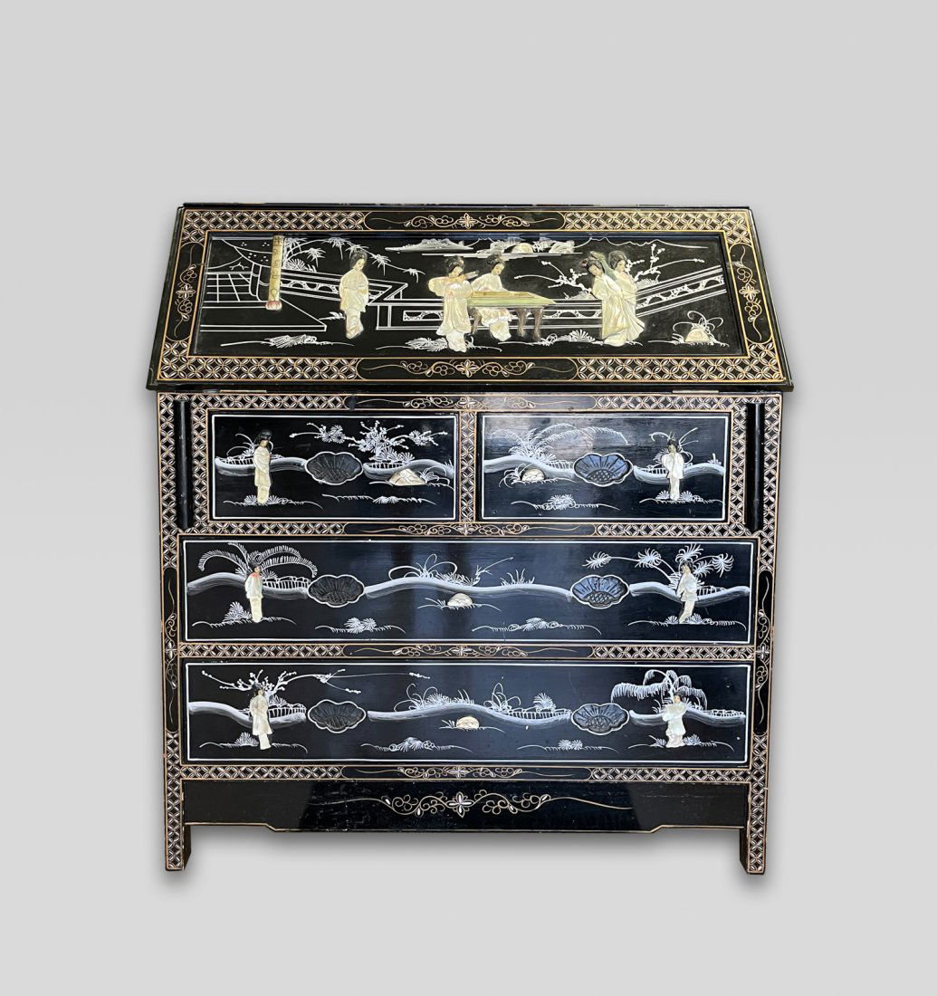 Chinese Export Lacquer Cabinet (1 of 12)
