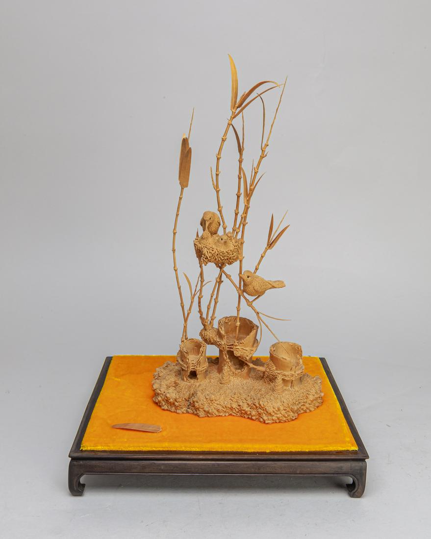 Chinese Wood Table Sculpture (1 of 11)