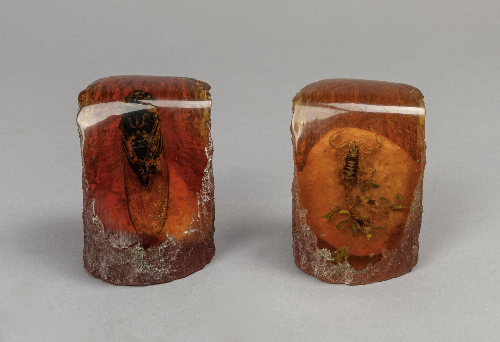 Two Collectible Amber Like Table Sculptures (1 of 11)