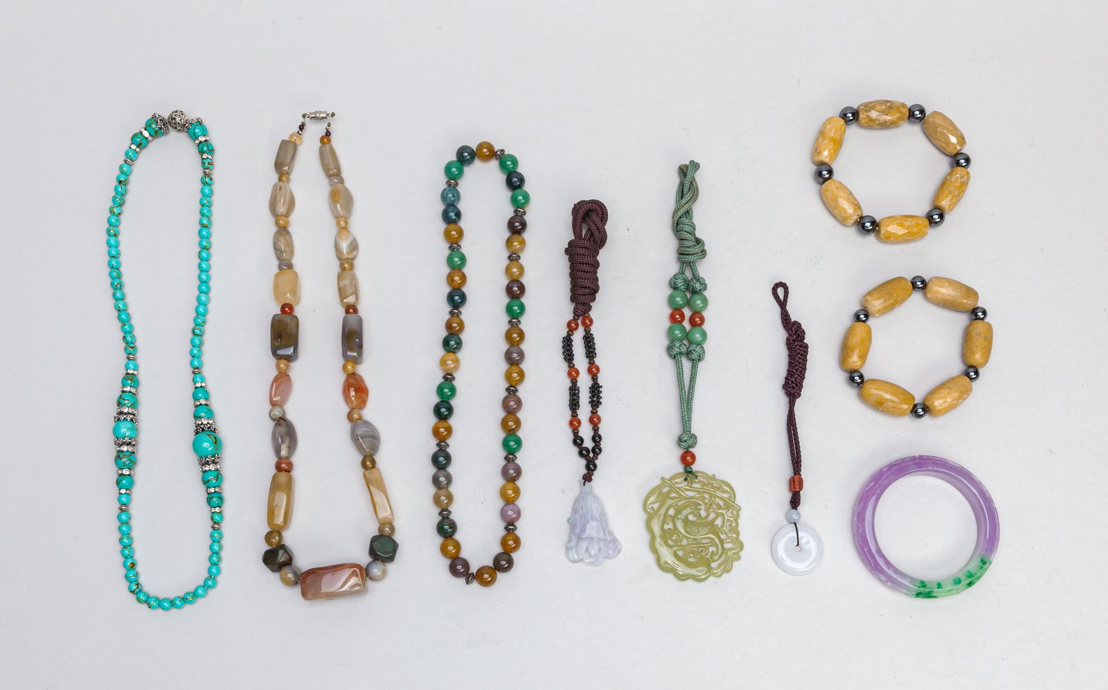 Estate Chinese Jade/Gem Stone Jewelries (1 of 10)