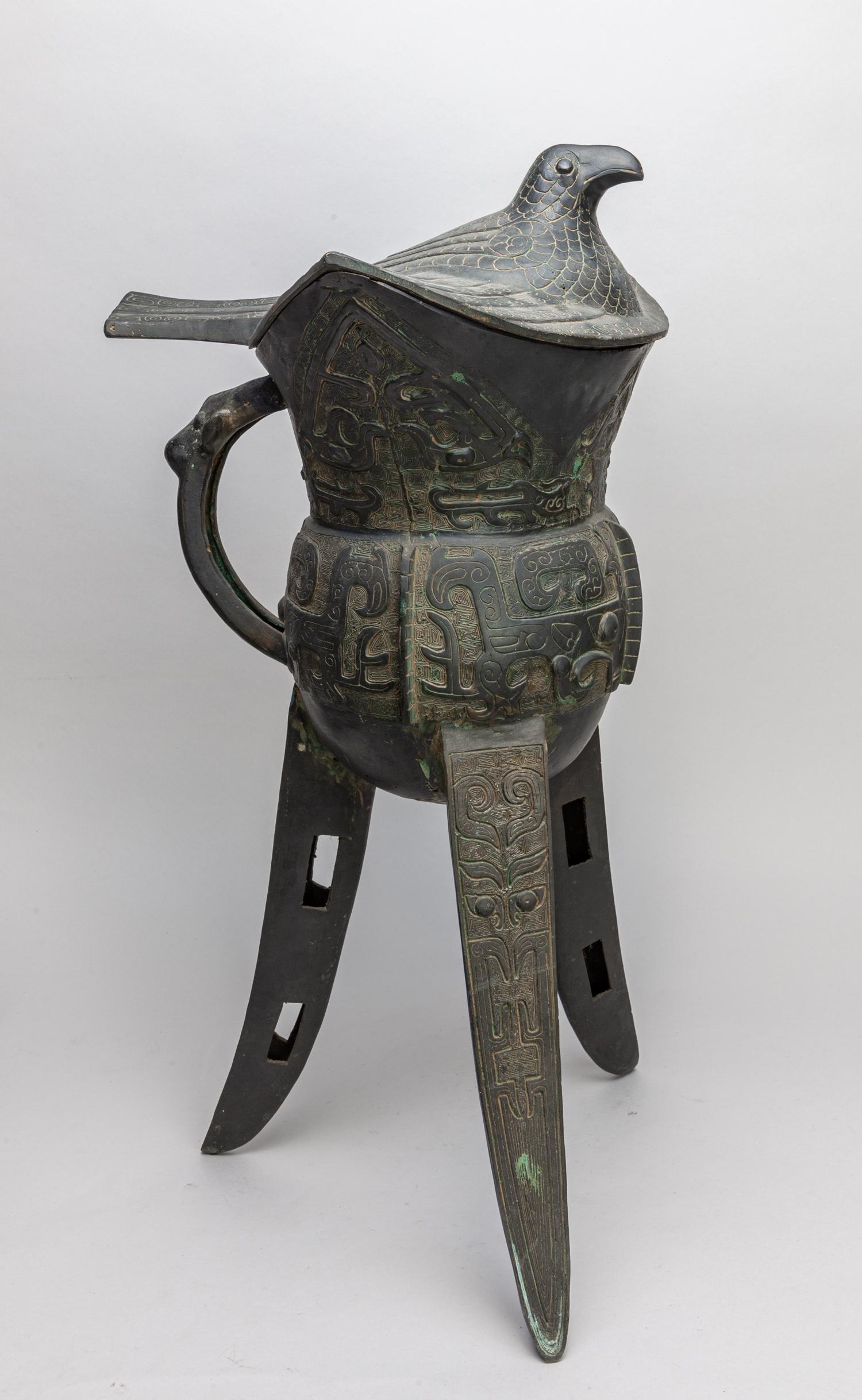 Massive Chinese Bronze Covered Pot (1 of 13)