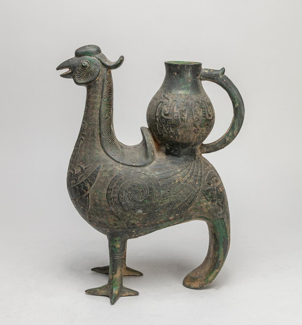 Large Chinese Bronze Bird Type Vase (1 of 12)