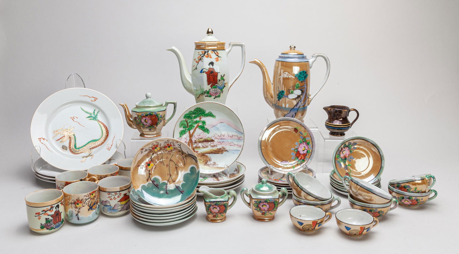 Estate Japanese Enameled Porcelains (1 of 11)