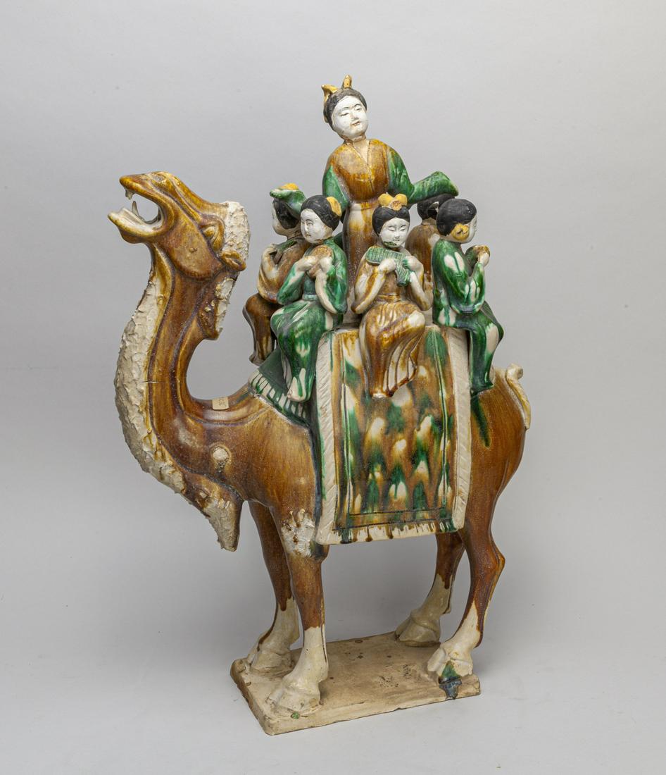 Repaired Massive Chinese Glazed Pottery Table Sculpture (1 of 11)