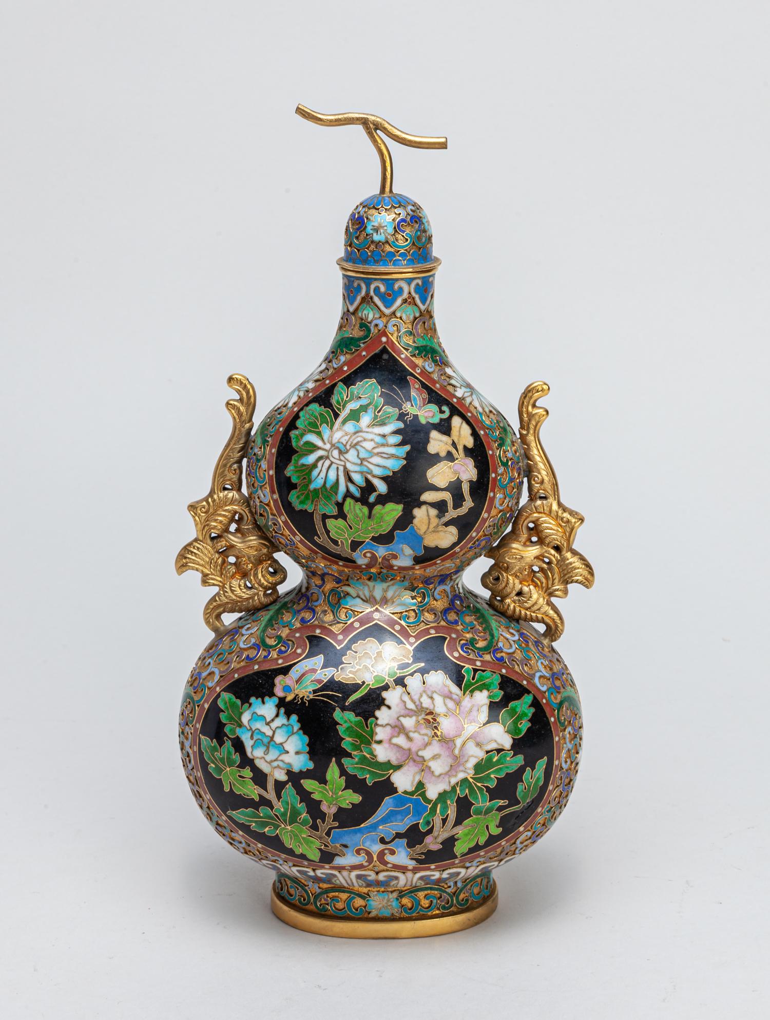Chinese Export CloisonnÃ© Gourd Vase (1 of 11)