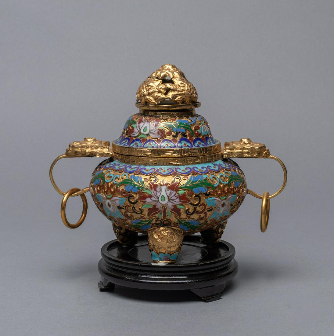 Chinese CloisonnÃ© Cabinet Censer (1 of 12)