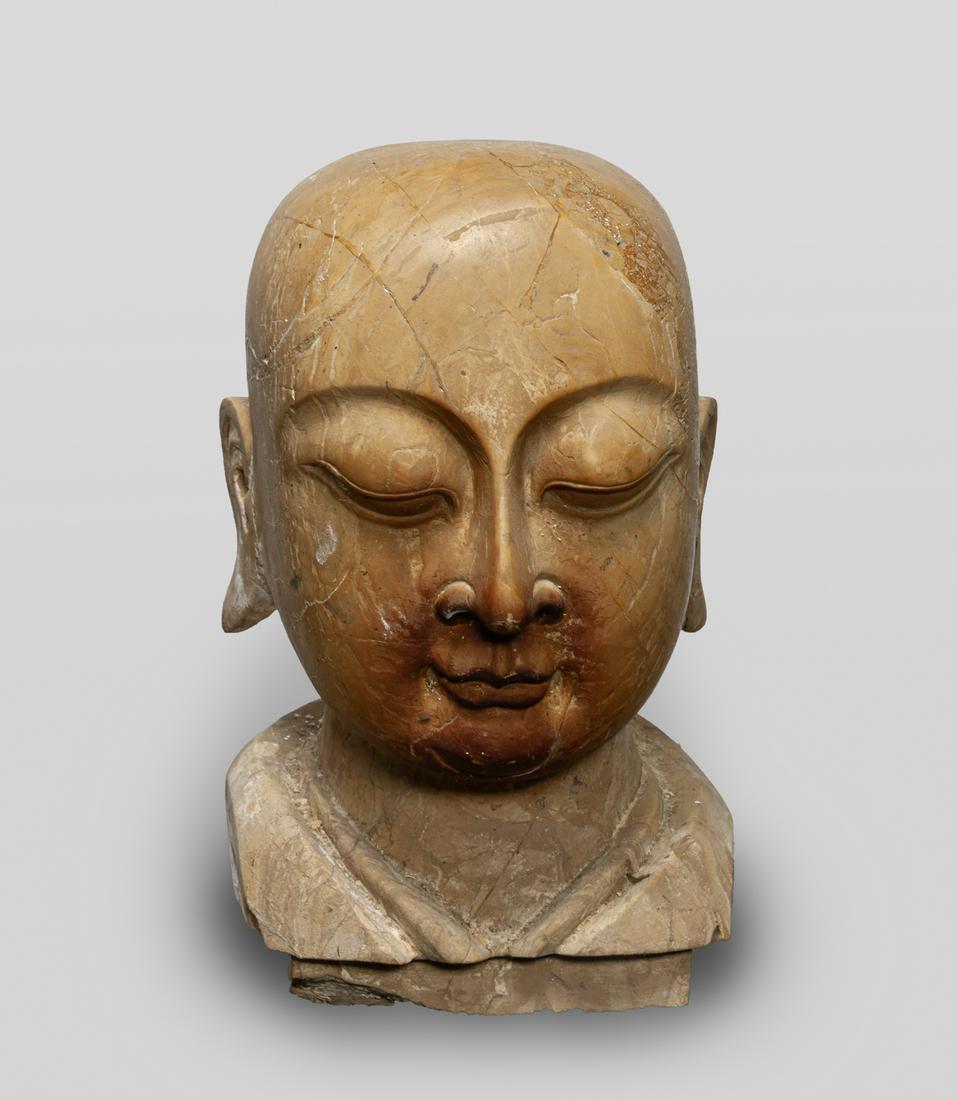 Massive Chinese Stone Buddha Head (1 of 11)
