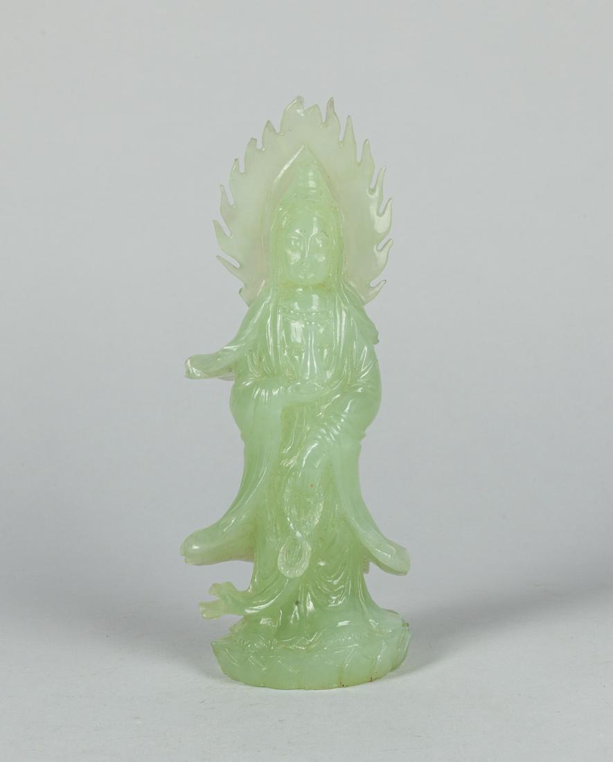 Chinese Translucent Jade Carving Kuanyin (1 of 10)