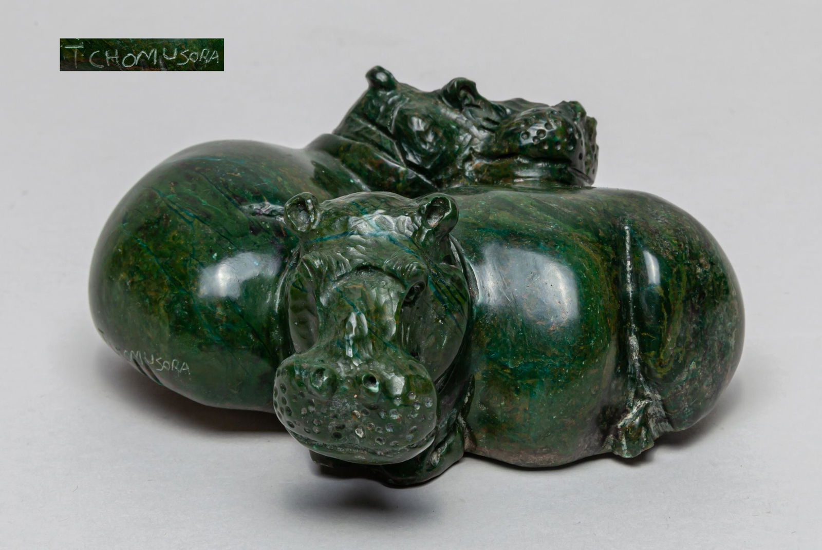 Rare Malachite Like Gem Stone Table Sculpture (1 of 10)