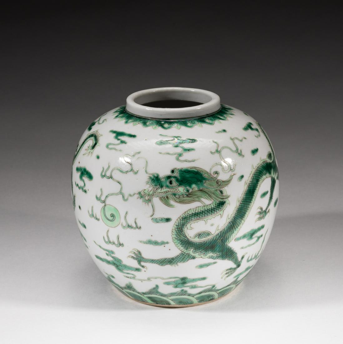Chinese Green Dragon Porcelain Jar (1 of 13)