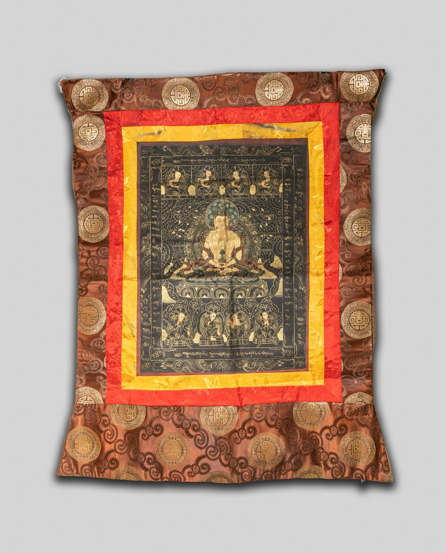 Chinese Sino-Tibetan Tangka of Medicine Buddha (1 of 11)