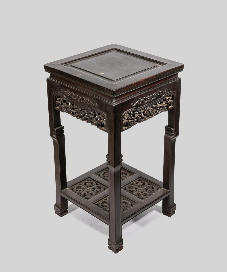 Old Chinese Carved Wood Tall Table (1 of 12)