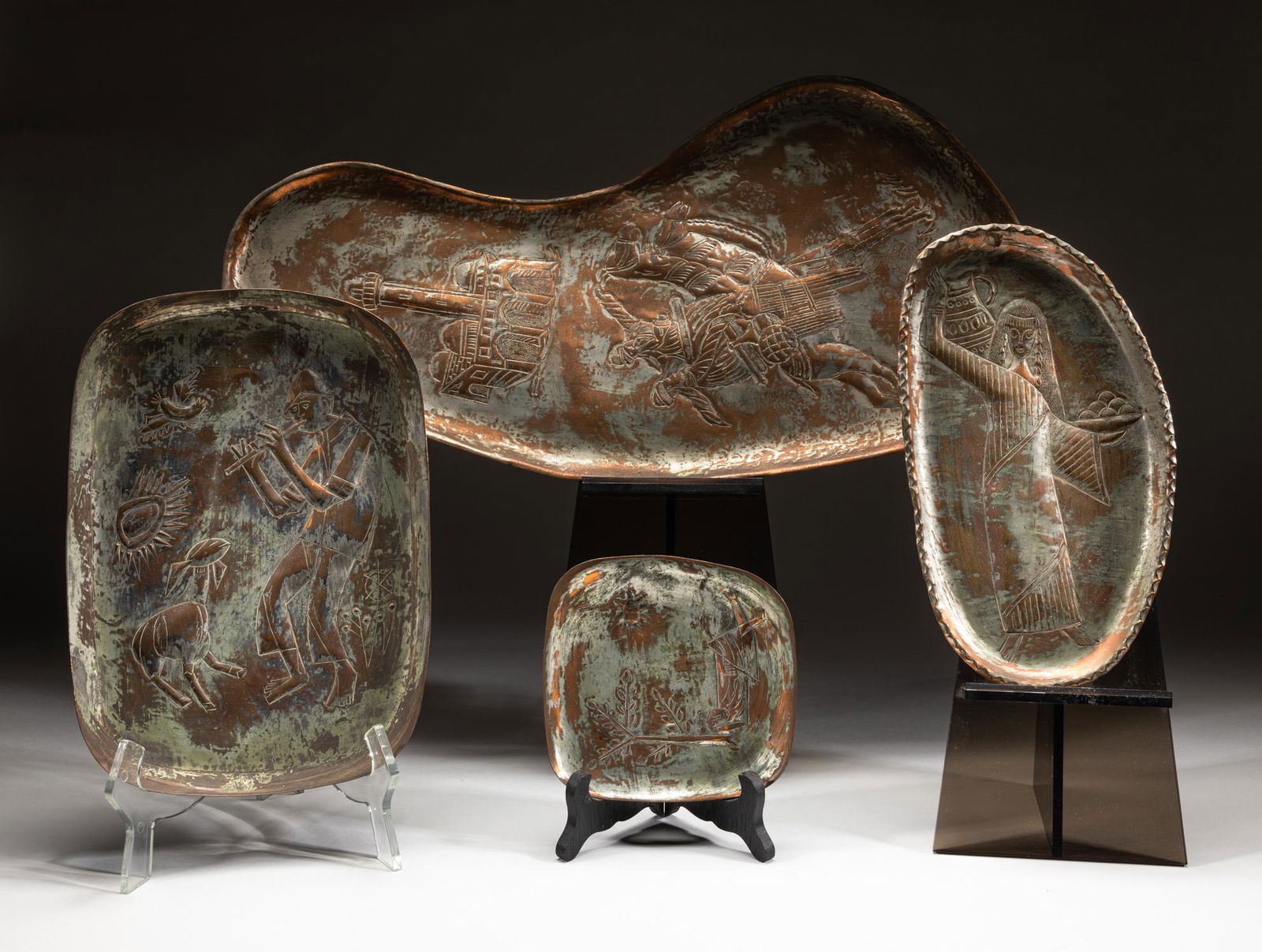 Collectible Egypt Brass Decor Plates (1 of 14)