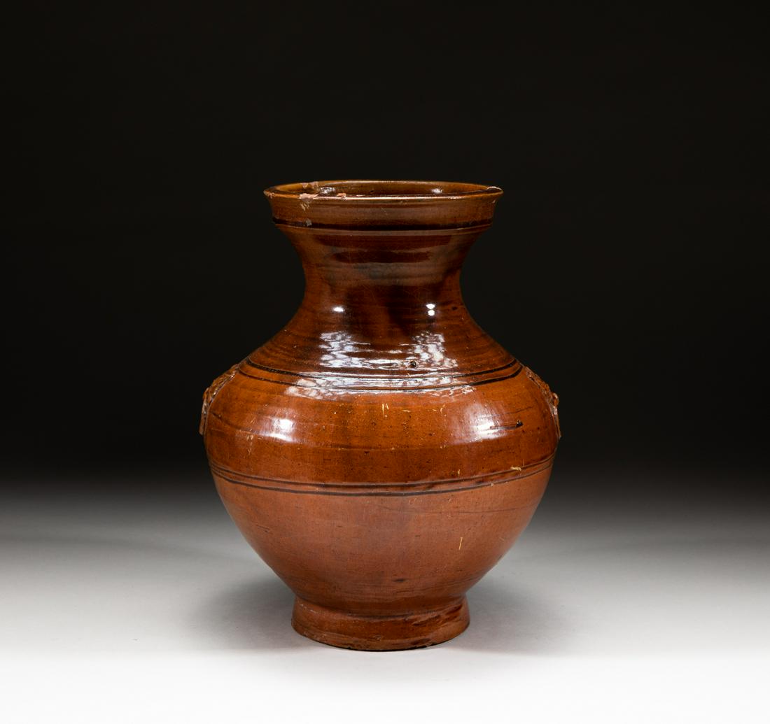 Chinese Han Type Brown Glazed Pottery Vase (1 of 13)