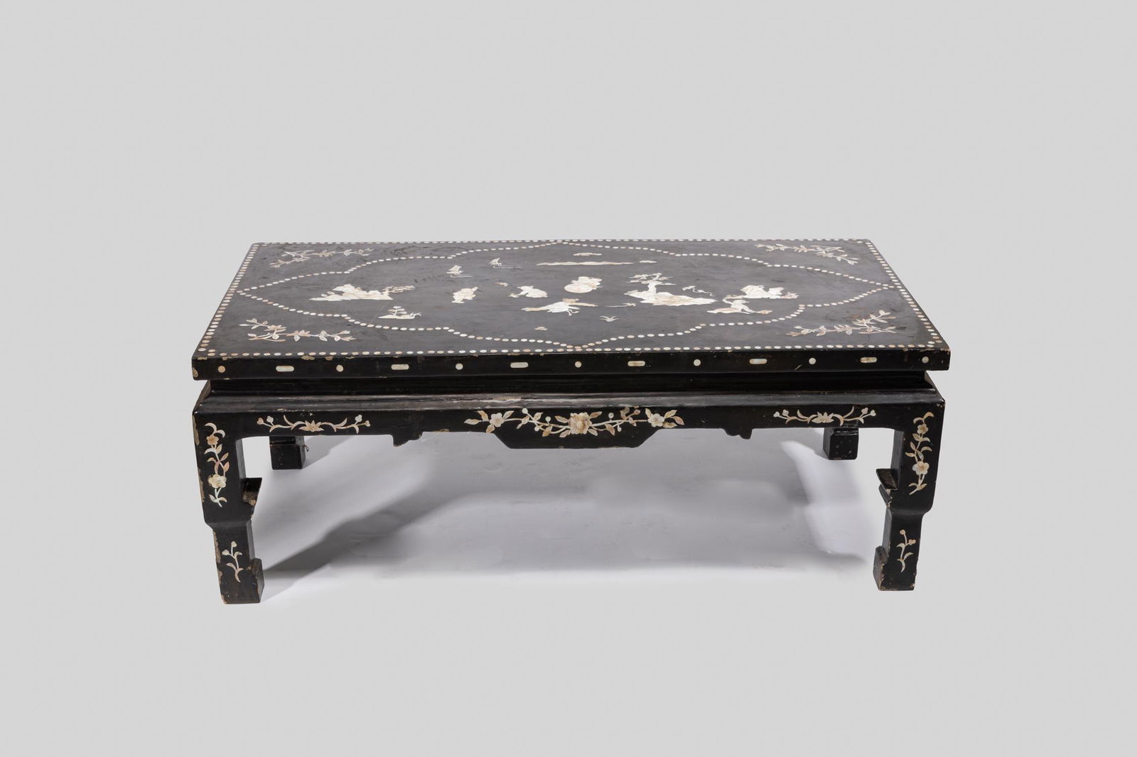 Chinese Old Lacquer Table Inlaid MOP (1 of 13)