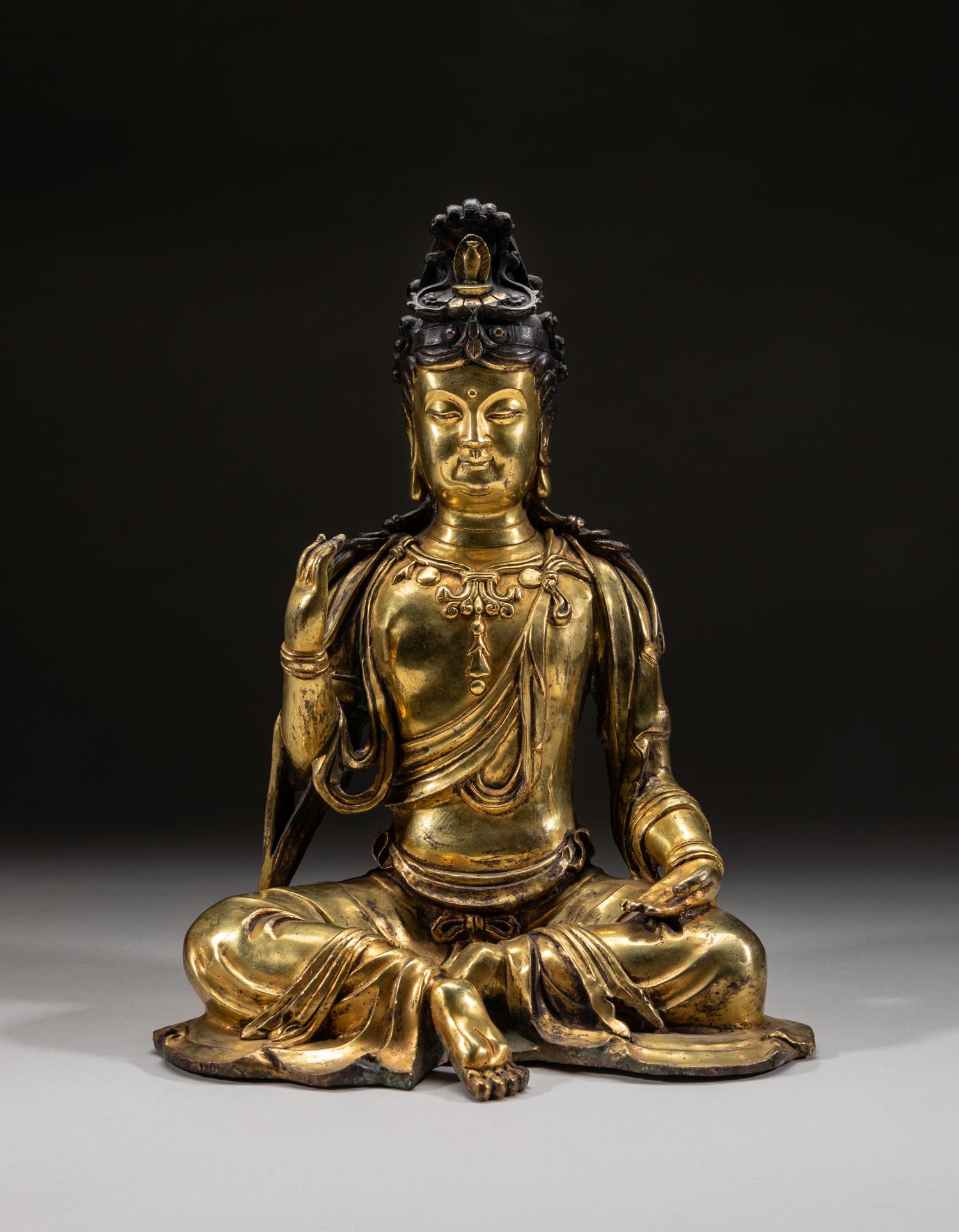 Korean Gilt Bronze Buddha Maitreya Bodhisattva (1 of 12)
