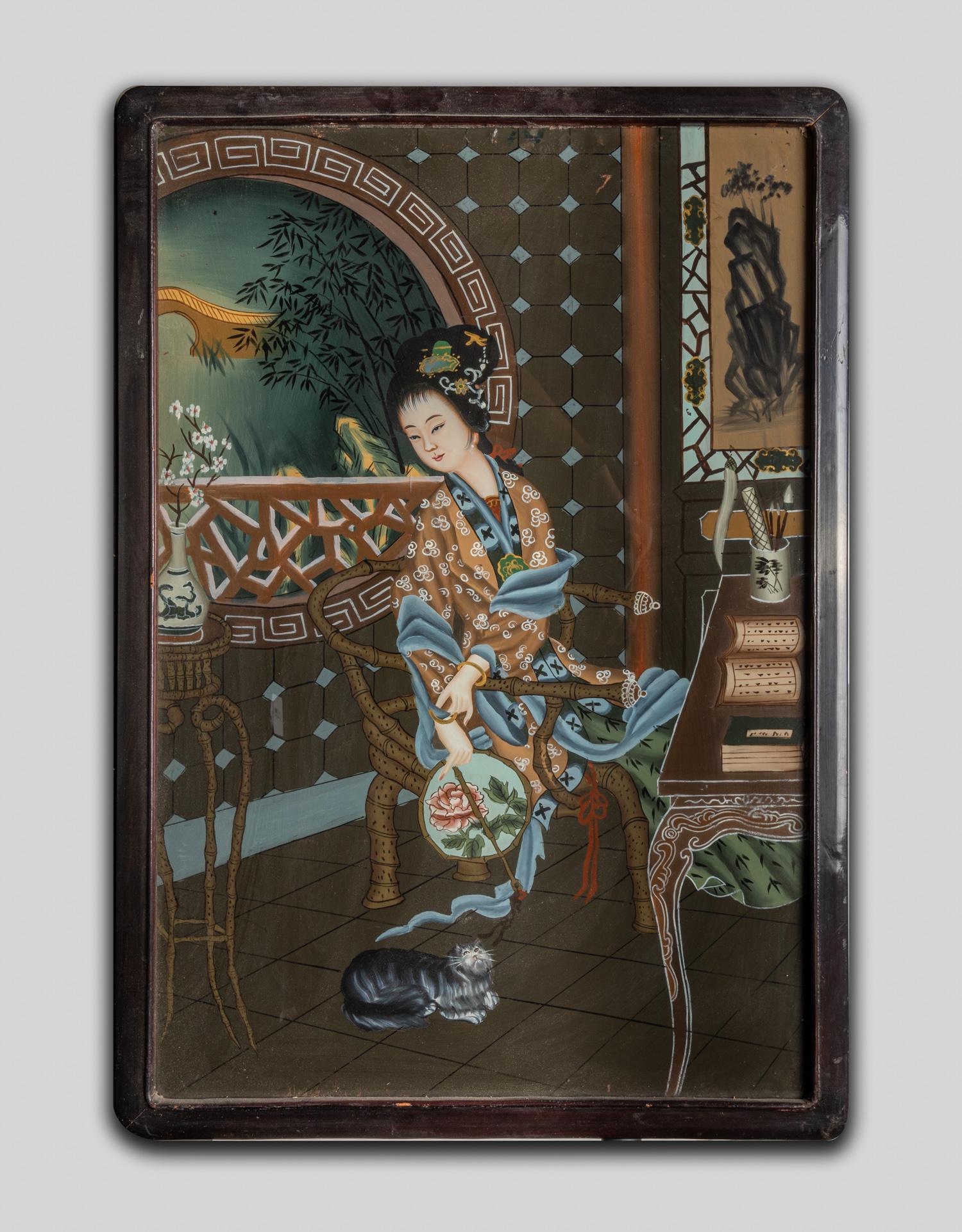 Old Chinese Reserve Painting of Lady (1 of 8)