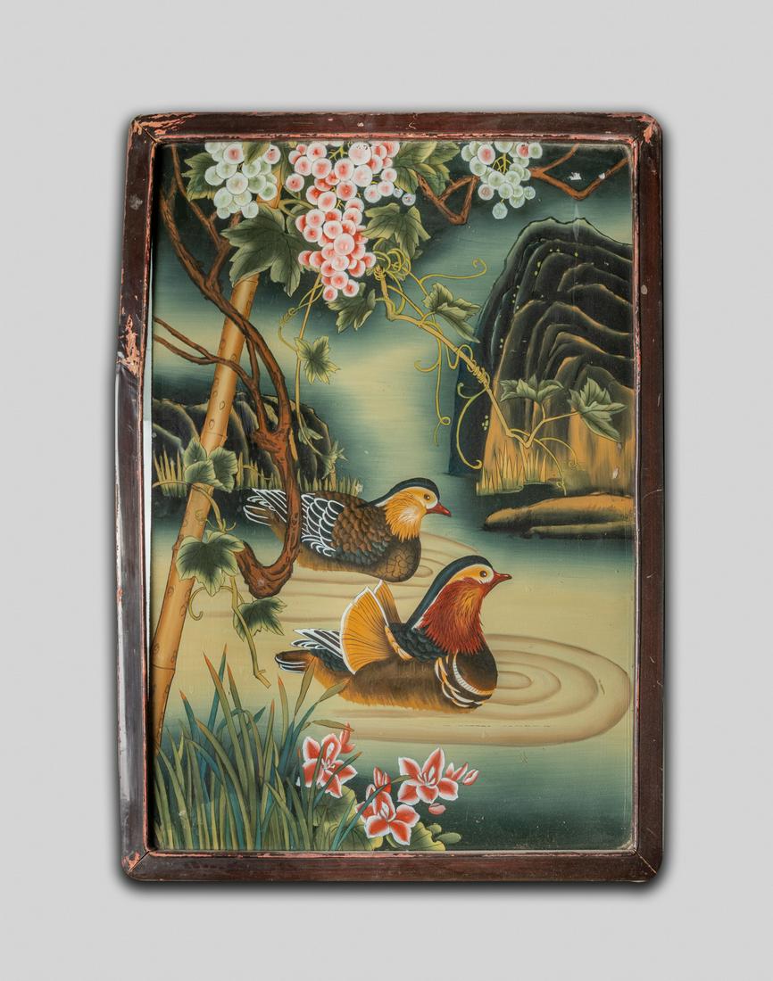 Old Chinese Reserve Painting of Mandarin Duck (1 of 7)